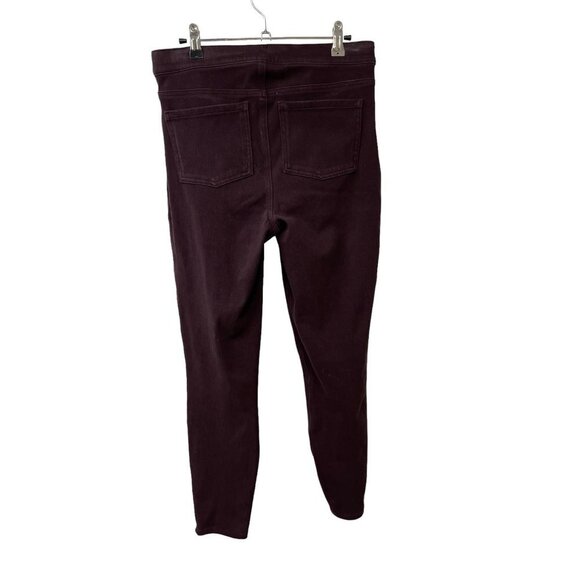 Spanx Women's Wine Maroon Pullover Jeggings Pockets Stretch Shaping Size Large - Picture 4 of 6